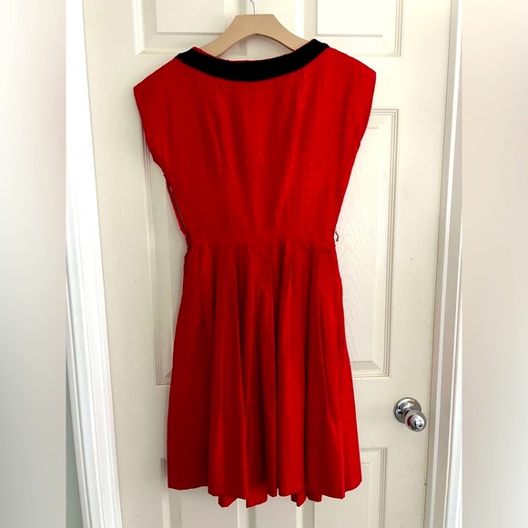 Vintage 1950’s 1960’s Red Dress 💌 Pinup Christmas - Picture 5 of 7
